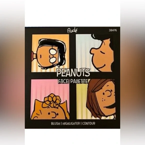 New Peanuts Face Palette Blush Highlighter Contour Rude Cosmetics - Picture 1 of 16